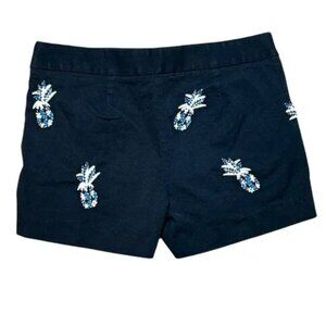 LOFT navy blue, beaded pineapple shorts.  Size 2